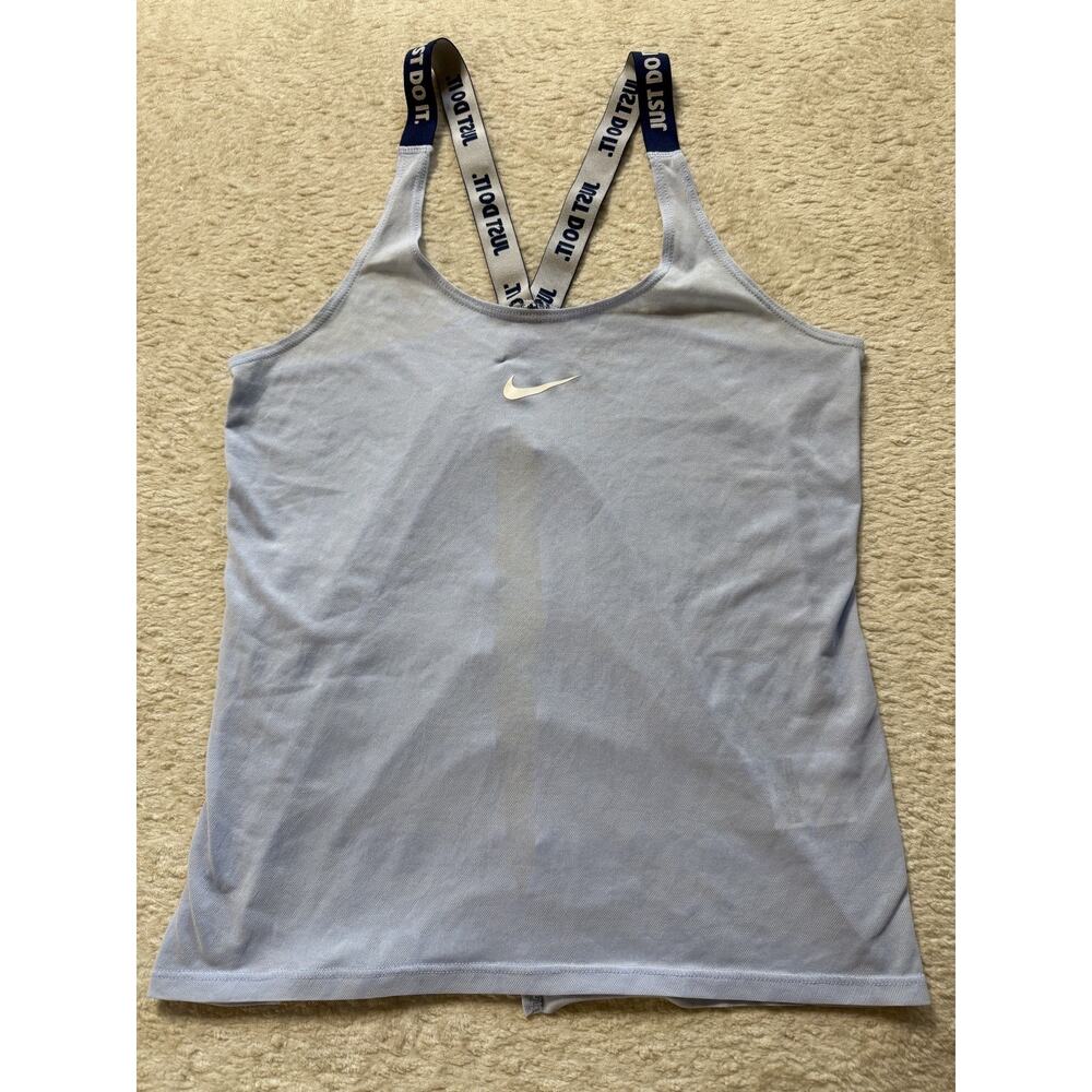 Nike Top Dri-Fit Baby Blue Light Open-Back Tank Top M